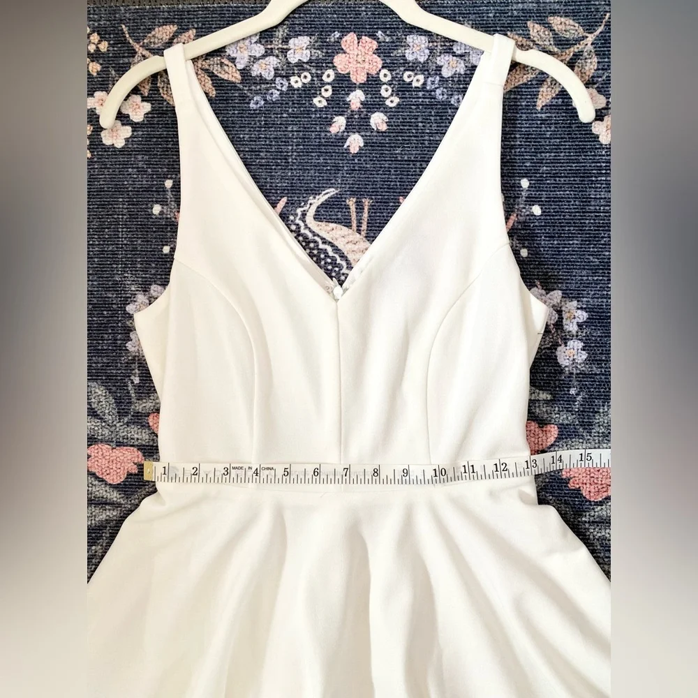 Lulu’s Darling Delight White Skater Dress- Women’s S - Picture 9 of 16